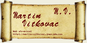 Martin Vitkovac vizit kartica